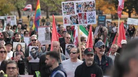 Thousands gather in Toronto, Canada for freedom rally in support of Iranian women
