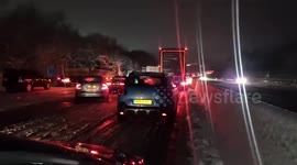 Woman stranded on the motorway as the Met Office issue a yellow warning for snow and ice