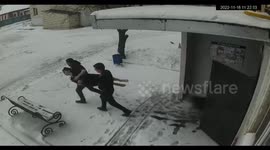 Moment woman gets kidnapped after refusing to marry man in Russia