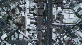 Arctic Blast aftermath: Aerial footage of snow, fog, and ice in UK's Yorkshire Dales National Park