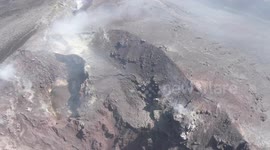 air footage of volcano pacaya, guatemala