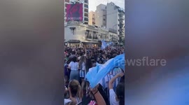 Argentina fans in Buenos Aires celebrate reaching World Cup final