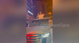 Supporters celebrate France win over Morocco at World Cup