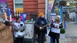 Nurses stage protest outside Great Ormond Street Hospital as biggest UK nurse strike in history begins