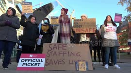 Nurses from University Hospitals Birmingham stand defiant on a picket line outside Birmingham’s Queen Elizabeth Hospital striking over pay