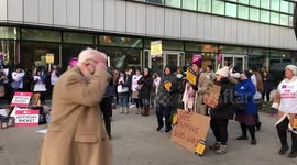 UK nurses go on their first strike in NHS history