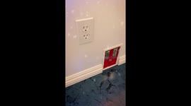 Woman goes viral creating minuscule Christmas grotto hidden inside WALL for £400 Part 02