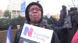 Striking nurse outside St Thomas' Hospital asks Rishi Sunak and UK government to