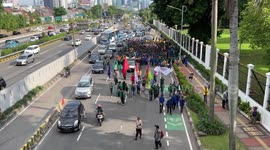 Studentst Demonstration Protesting Criminal Code Law in Jakarta, Indonesia