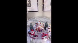 DIY Christmas-decorated snow bowl