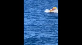 We are on Royal Caribbean Symphony of the Seas. We spotted a downed ship on the way to the Bahamas and rescued the passengers. This video is of the boat rescue.