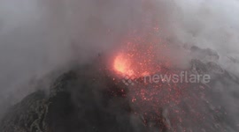 airfootage of el fuego in guatemala