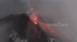 airfootage of el fuego in guatemala
