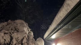 Incredible amount of snowfall near Hayward, Wisconsin