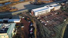 National Highways strike: Aerial footage of quiet Yorkshire regional operations centre