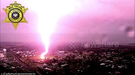 Camera captures dramatic moment lightning strikes near nursing home in Louisiana
