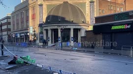 Morning scene outside Brixton Academy after apparent crowd crush at Asake concert