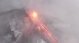 airfootage of el fuego in guatemala