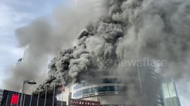 Massive fire breaks out at shopping mall in Istanbul, Turkey