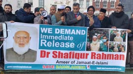 Bangladeshi protest against police arrest of Dr. Shafiqur Rahman opposition leader in Bangladesh, London, UK