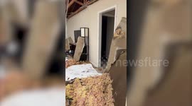 Single mother left homeless after two-bedroom house levelled by tornado while she hid in bathtub with two children