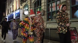 Revellers in Birmingham paint town red on Mad Friday despite train strikes and sub-zero temperatures