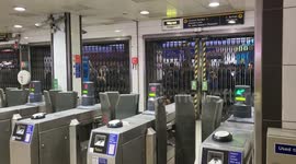 Travellers shut out of Holborn station amid rail strikes affecting London