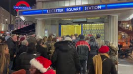 Leicester Square station partially closed as Christmas shoppers and rail strikes affect London's tube network
