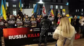 Ukrainian protest, Stop Russia - Save the planet, London, UK