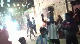 Fireworks and dancing as Indian football fans celebrate Argentina's World Cup win