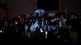 it's going mad with Argentina fans at Trafalgar Square celebration