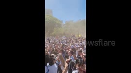World Cup: Thousands crowded into Buenos Aires fan park celebrate at final whistle