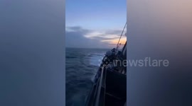 Thai Navy warship sinks during storm with 30 crew missing at sea