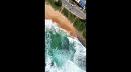 DJI Mavic 3 Classic footage of Copacabana Beach New South Wales Australia.