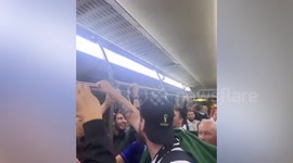 Argentina fans celebrate World Cup win on airport bus in Qatar
