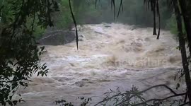 Flash floods swamp village amid heavy rain in southern Thailand
