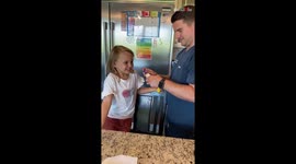 Dad tries to remove daughter's loose tooth with a nerf gun *Bloopers!*