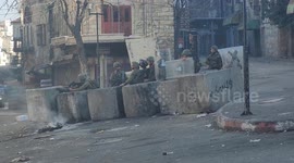 Palestinian demonstrators clash with Israeli  forces following the death of prisoner Nasser Abu Hamid