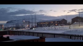 Blizzard in Reykjavík, Iceland