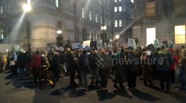 Nurses protest outside Downing Street threaten strike demanding pay rise