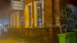 Huge blaze erupts in fire of basement of former police station in Streatham