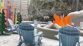 Seattle Snow Storm 4K - Downtown at The Spheres and Amazon Headquarters (1 of 2)