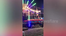 Motorcycle rider crashes hilariously while showing off at village fair