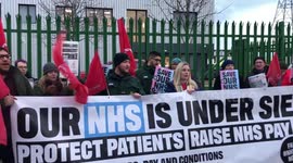 More than 10,000 ambulance drivers and staff in England and Wales go on strike