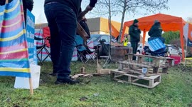 Workers on strike at Yorkshire Ambulance service HQ