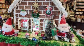 A Country House Made from Christmas Cookies in Indonesia