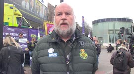 Emergency medical technician on strike in London says NHS is at