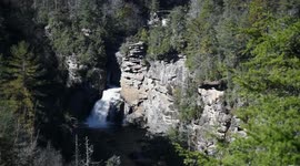 Stunning Waterfall Cascade in the Blue Ridge Mountains during springtime