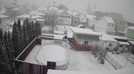 Bomb Cyclone Elliott as it is snowing in Pennsylvania