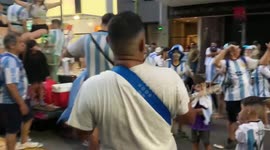Large-scale World Cup win celebrations in Buenos Aires, Argentina